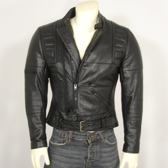 VINTAGE 1987 WILSONS LEATHER MOTORCYCLE JACKET 40